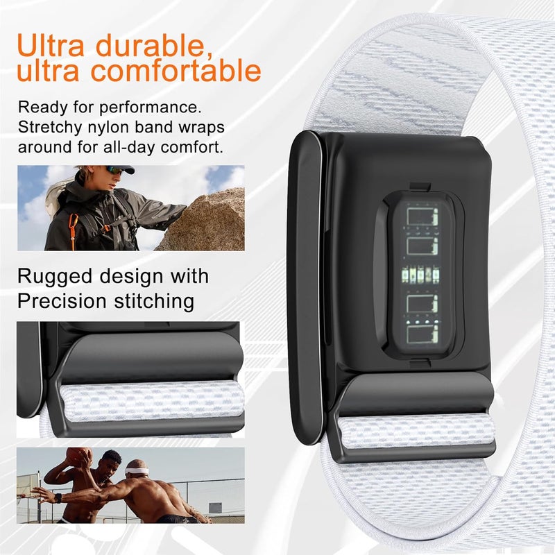 surundo Nylon Sport Band Compatible with Whoop Band 4.0 Strap Men Women with Bumper Case, Breathable Nylon Adjustable Waterproof Replacement Wristbands Straps for Whoop 4.0 - Image 3